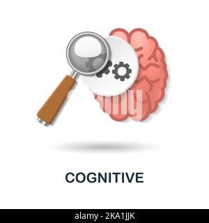 Cognitive icon. 3d illustration from neuromarketing collection. Creative Cognitive 3d icon for web design, templates, infographics and more Stock Vector