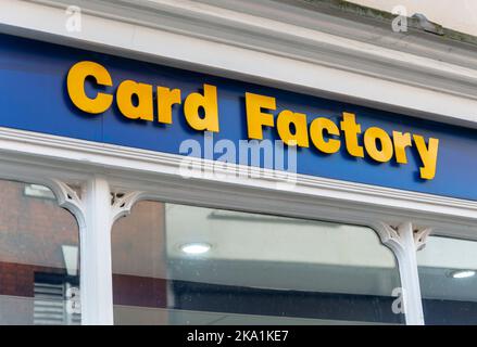 Card Factory Card Shop Sign Stock Photo - Alamy