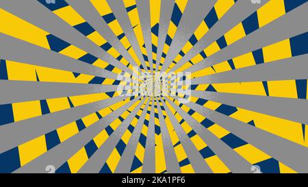 Cartoon style rotating futuristic kaleidoscope trendy psychedelic 80s iridescent background. Stock Photo