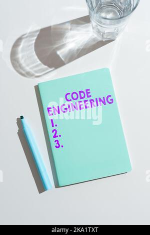 Writing displaying text Code Engineering. Word Written on significant ideas that are completely or partly repressed Stock Photo