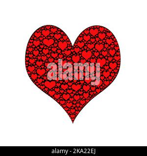 Abstract love heart greeting card design Stock Photo