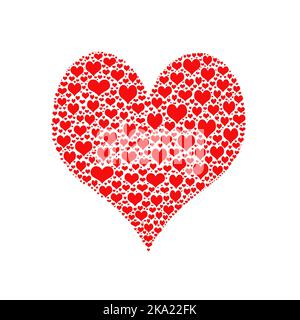 Abstract love heart greeting card design Stock Photo