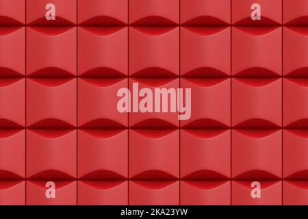 Red acoustic sound proof soft foam seamless pattern Stock Vector