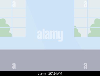 Unfurnished medical ward flat color vector illustration Stock Vector