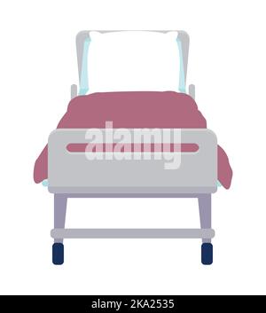 Hospital bed semi flat color vector object Stock Vector