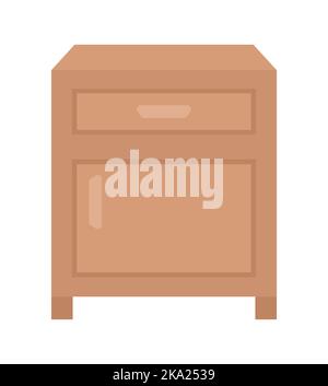 Bedside table semi flat color vector object Stock Vector