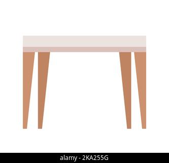 Table semi flat color vector object Stock Vector