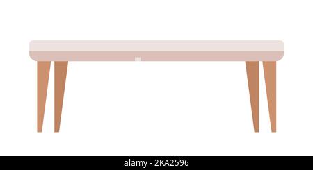 Long dinner table semi flat color vector object Stock Vector
