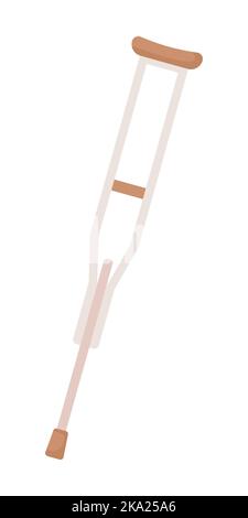Crutch semi flat color vector object Stock Vector