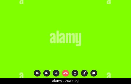 Start online conference concept. Video call app mockup Stock Vector