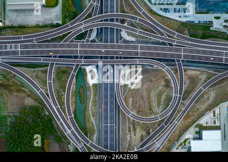 Aerial photo taken on Oct. 20, 2026 shows the morning scenery of ...