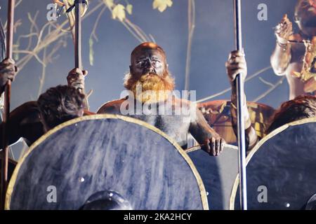 Copenhagen, Denmark. 26th, October 2022. The International alternative folk band Heilung performs a live concert at Forum Black Box at Frederiksberg, Copenhagen. (Photo credit: Gonzales Photo - Peter Troest). Stock Photo