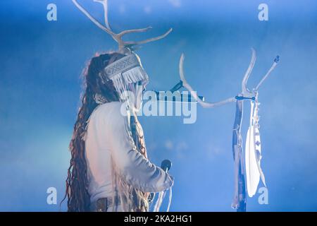 Copenhagen, Denmark. 26th, October 2022. The International alternative folk band Heilung performs a live concert at Forum Black Box at Frederiksberg, Copenhagen. (Photo credit: Gonzales Photo - Peter Troest). Stock Photo