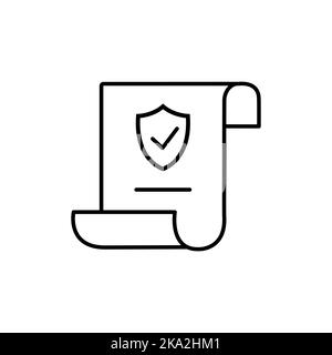 Insurance vector icon. Document business concept. Stock Vector