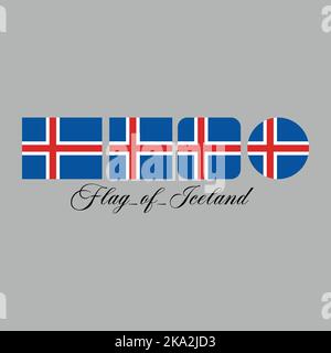 Flag of Iceland Stock Vector