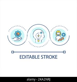 Brand building loop concept icon Stock Vector