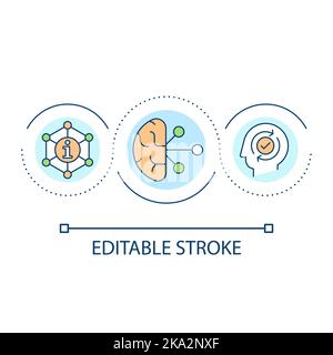 Perception of information loop concept icon Stock Vector