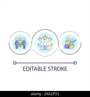 Teamwork collaboration loop concept icon Stock Vector