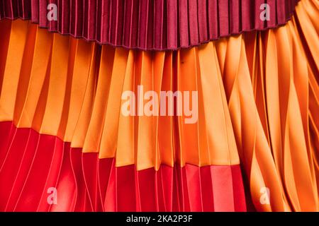 Close up of a bright mix of colorful fabrics Stock Photo