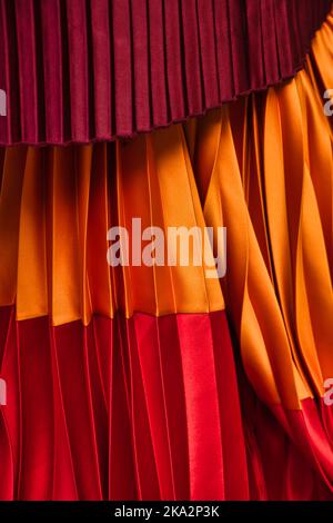 Close up of a bright mix of colorful fabrics Stock Photo
