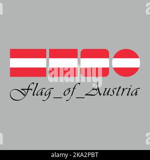 Flag of Austria nation design artwork with different style. Editable, resizable, EPS 10, vector illustration. Stock Vector