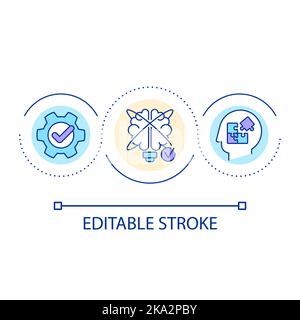 Find insights loop concept icon Stock Vector
