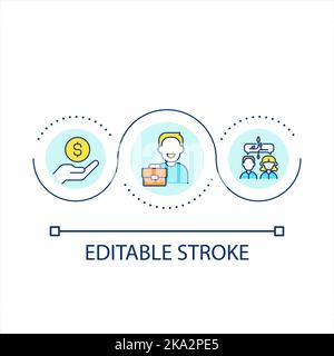 Satisfaction employee loop concept icon Stock Vector