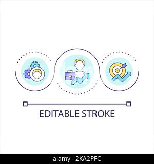 Career growth loop concept icon Stock Vector