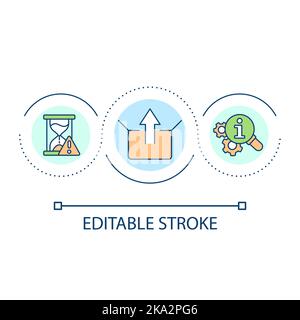 Searching information loop concept icon Stock Vector