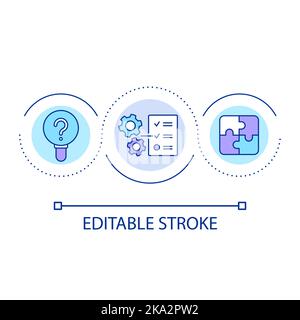 Create strategy loop concept icon Stock Vector