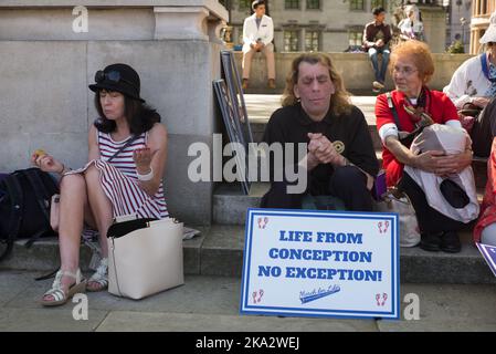 London, UK, September 4, 2021. Anti-Abortion Rally, Houses of Parliament, March for Life. Stock Photo