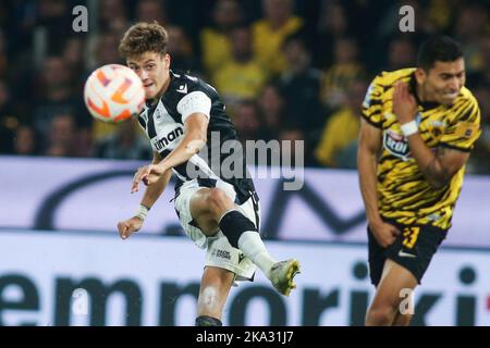 Athens, Greece. 30th Oct, 2022. PAOK FC player Giannis Konstantelias in action during a soccer match between AEK FC and PAOK FC. Greek superleague soccer game between AEK FC and PAOK FC. (Credit Image: © Giannis Papanikos/ZUMA Press Wire) Stock Photo