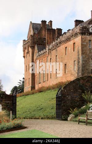 A vertical shot of Brodick Castle, Isle of Arran, Scotland, UK Stock Photo