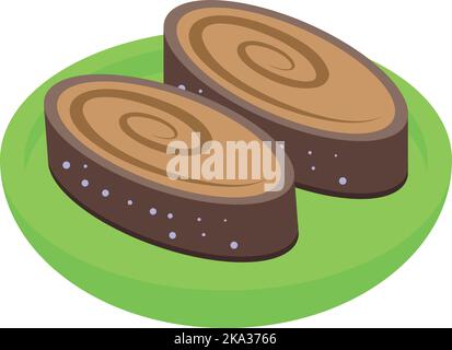 Serbia candy roll icon isometric vector. Travel map. City nation Stock Vector