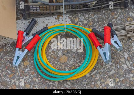 New Quality Jumper Cables Boster Lead in Coil Car Equipment Stock Photo