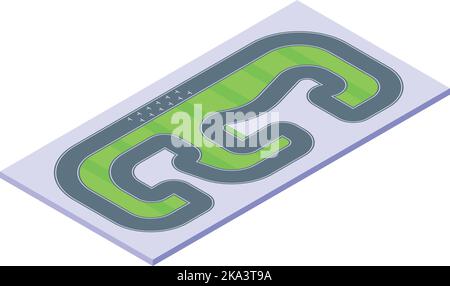 Circuit icon isometric vector. Car racetrack. Formula speed Stock Vector