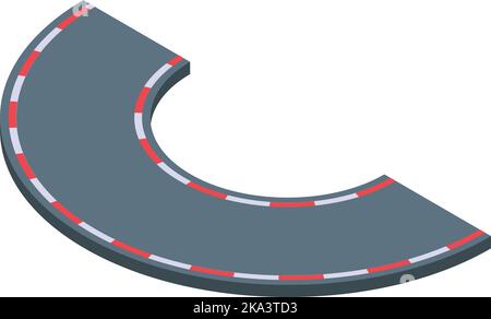 Racetrack road icon isometric vector. Car track. Race circuit Stock Vector