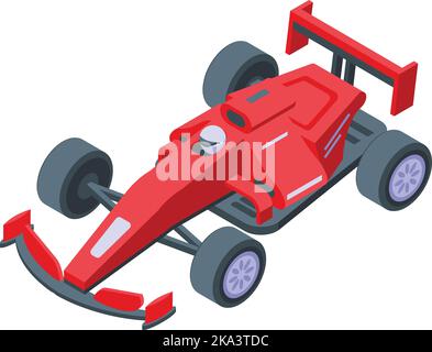 Race car icon isometric vector. Circuit track. Speed formula Stock Vector