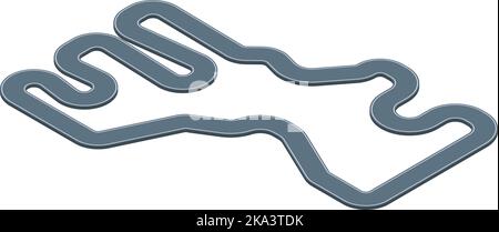 Sport racetrack icon isometric vector. Car race. Road track Stock Vector