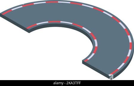 Racetrack icon isometric vector. Car track. Formula auto Stock Vector