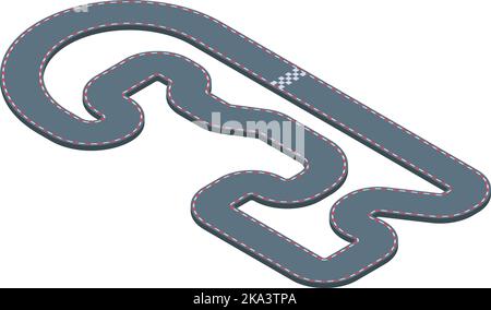 Formula racetrack icon isometric vector. Car race. Auto circuit Stock Vector