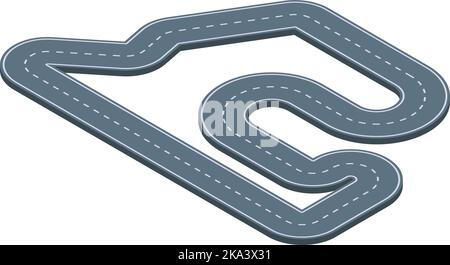 Race track icon isometric vector. Road circuit. Auto formula Stock Vector
