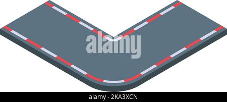 Speed track icon isometric vector. Car race. Formula auto Stock Vector