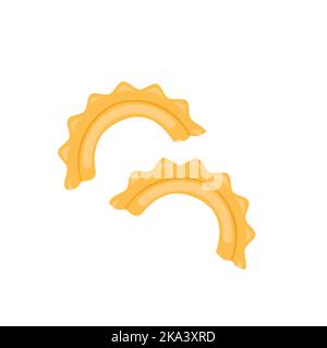 Pasta types, italian noodles and macaroni. Restaurant delicious menu. Vector flat style cartoon pasta illustration isolated on white background Eps 10 Stock Vector