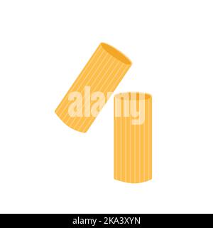 Pasta types, italian noodles and macaroni. Restaurant delicious menu. Vector flat style cartoon pasta illustration isolated on white background Eps 10 Stock Vector