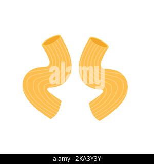 Pasta types, italian noodles and macaroni. Restaurant delicious menu. Vector flat style cartoon pasta illustration isolated on white background Eps 10 Stock Vector