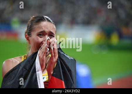 Rebekka Hasse: Germany 4x100 relay race women Gold Medal. European Championships Munich 2022 Stock Photo