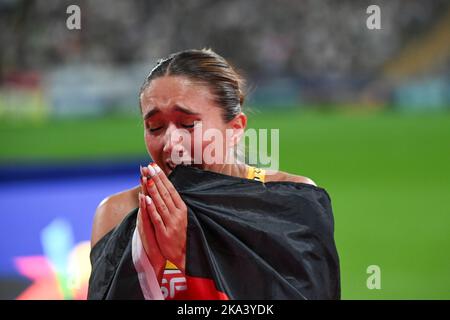 Rebekka Hasse: Germany 4x100 relay race women Gold Medal. European Championships Munich 2022 Stock Photo