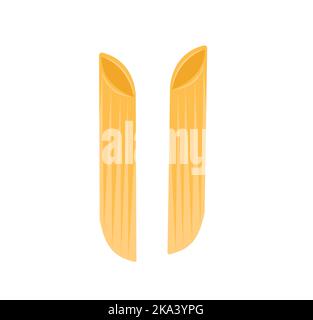 Pasta types, italian noodles and macaroni. Restaurant delicious menu. Vector flat style cartoon pasta illustration isolated on white background Eps 10 Stock Vector