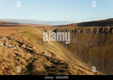 High Cup Nick from the Pennine Way track, Cumbria, UK Stock Photo